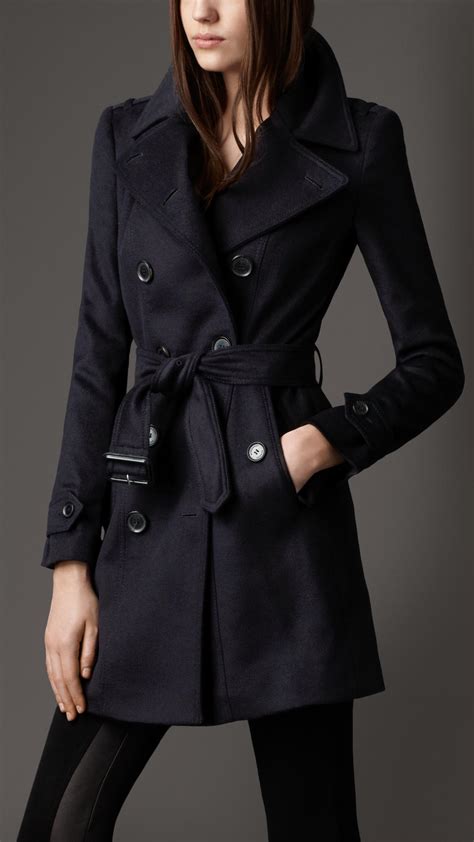 burberry wool and cashmere-blend coat|Burberry coat with wool collar.